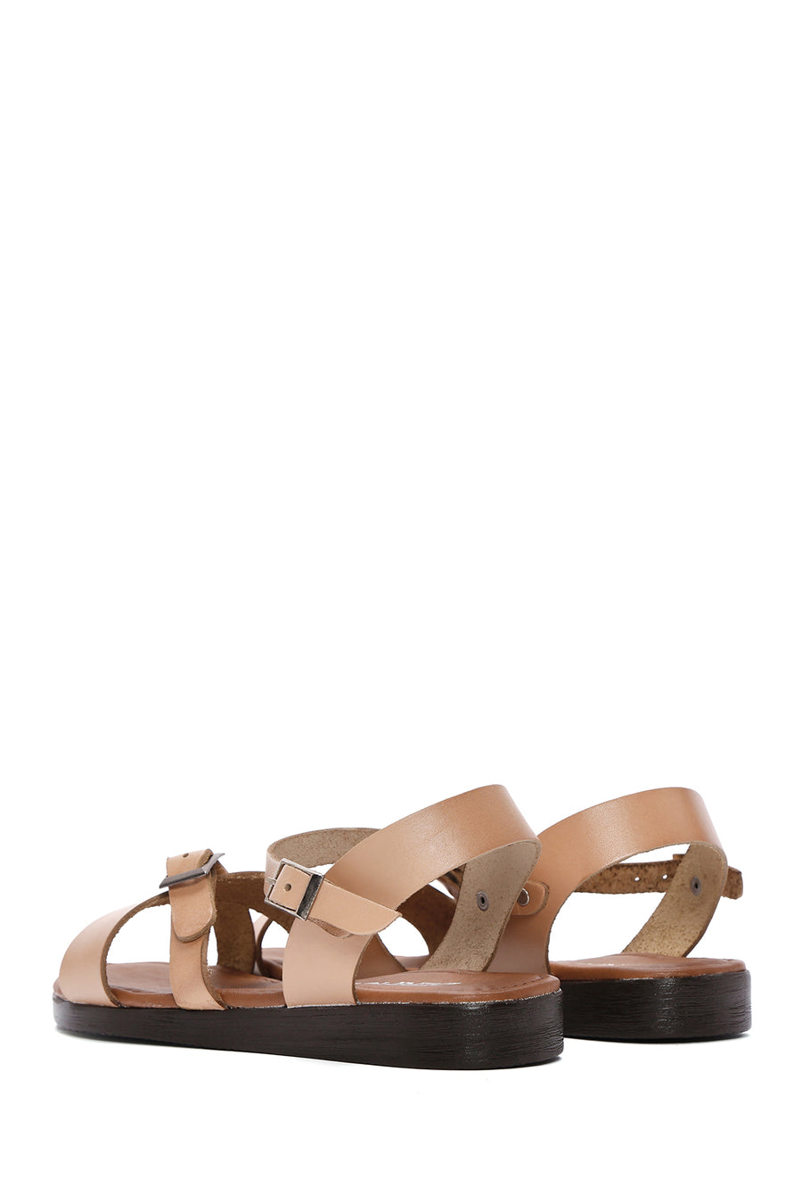 Women's Powder Ankle Strap Leather Bodrum Sandals