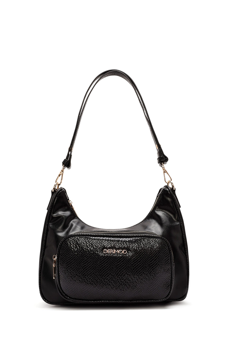 Woman Black Double-Strap Shoulder Bag