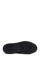 Derimod Gritti Kadın Siyah Deri Maskülen Loafer | Derimod