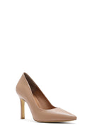 Women's White High Thin Heel Leather Stiletto | Derimod
