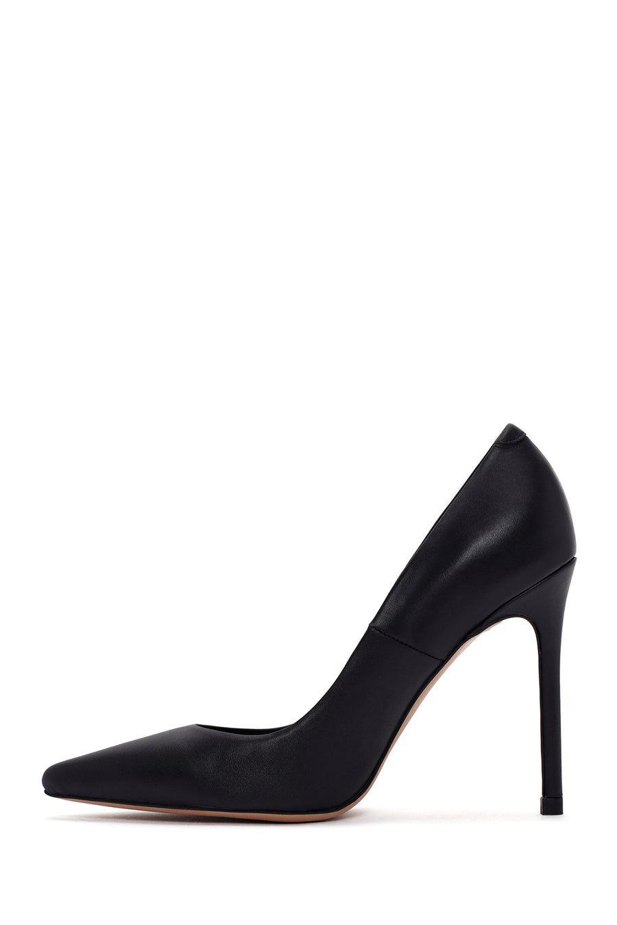 Kadın Siyah İnce Topuklu Deri Stiletto