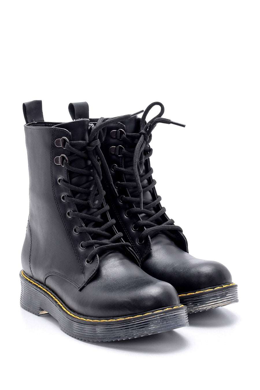 Women's Transparent Sole Patent Leather Boots