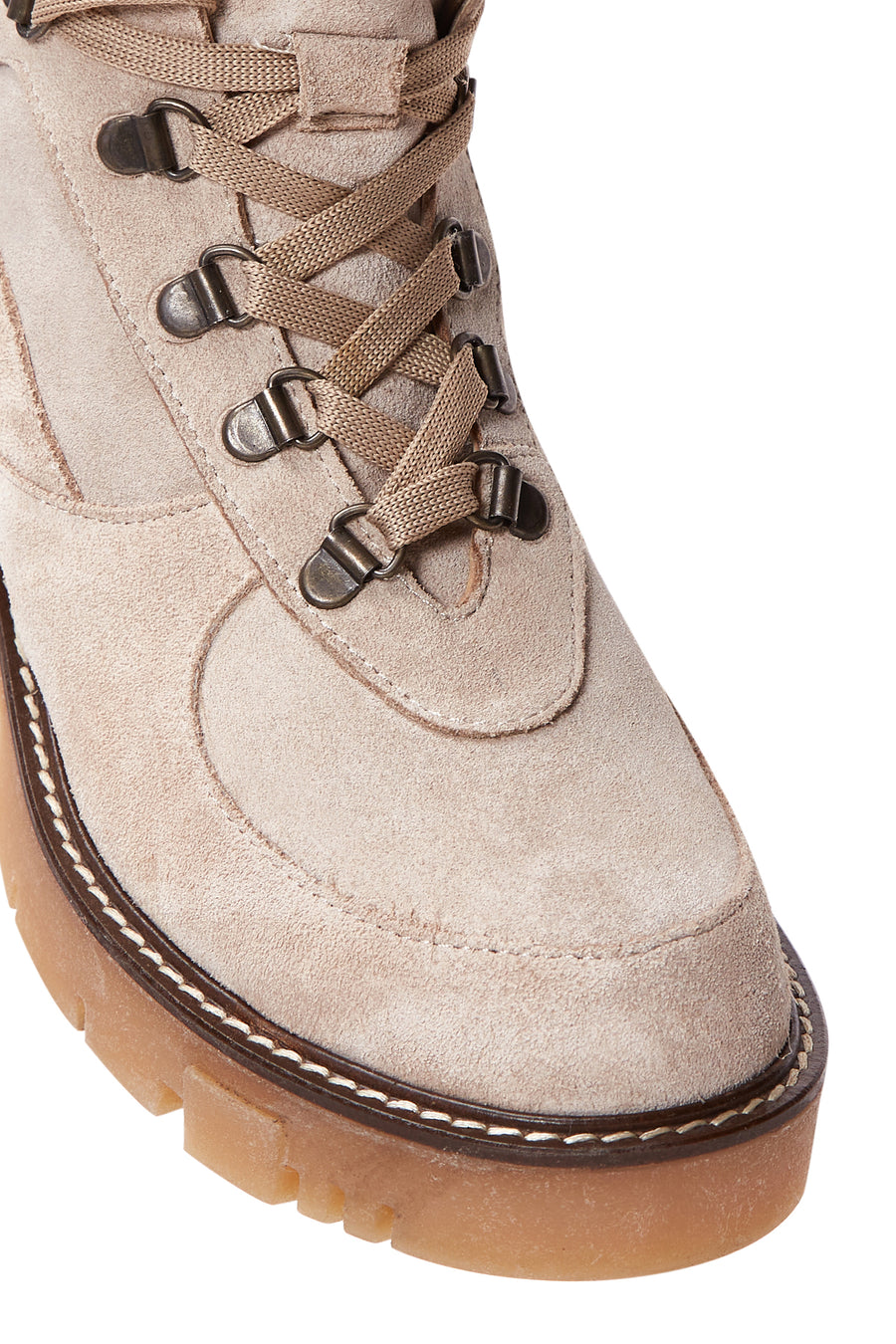 Women's Beige Suede Leather Boots