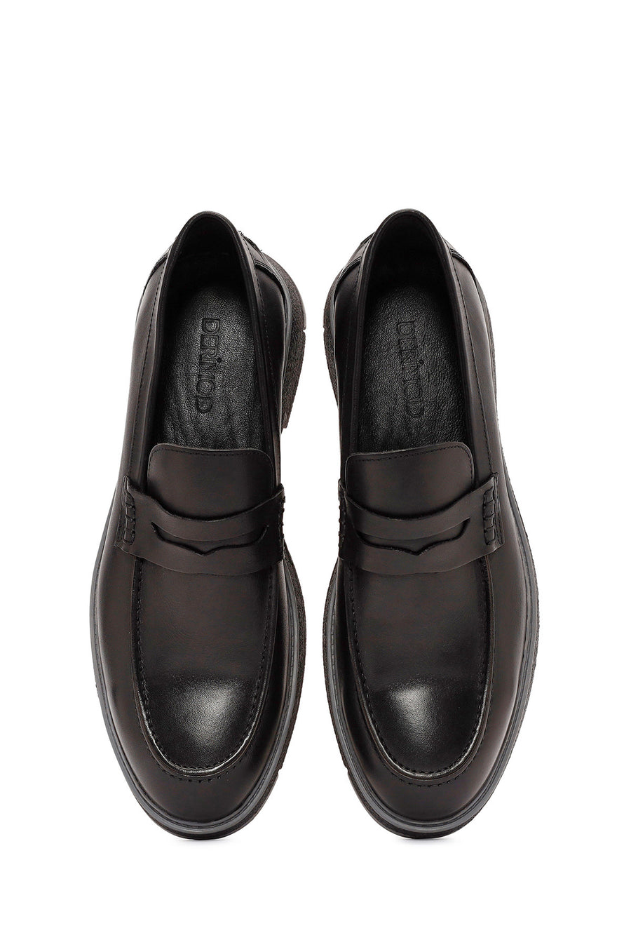 Erkek Siyah Deri Casual Loafer