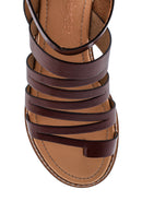 Women's Casual Leather Sandals with Flip Flop Detail | Derimod