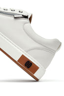 Men's White Lace-Up Leather Sneakers | Derimod