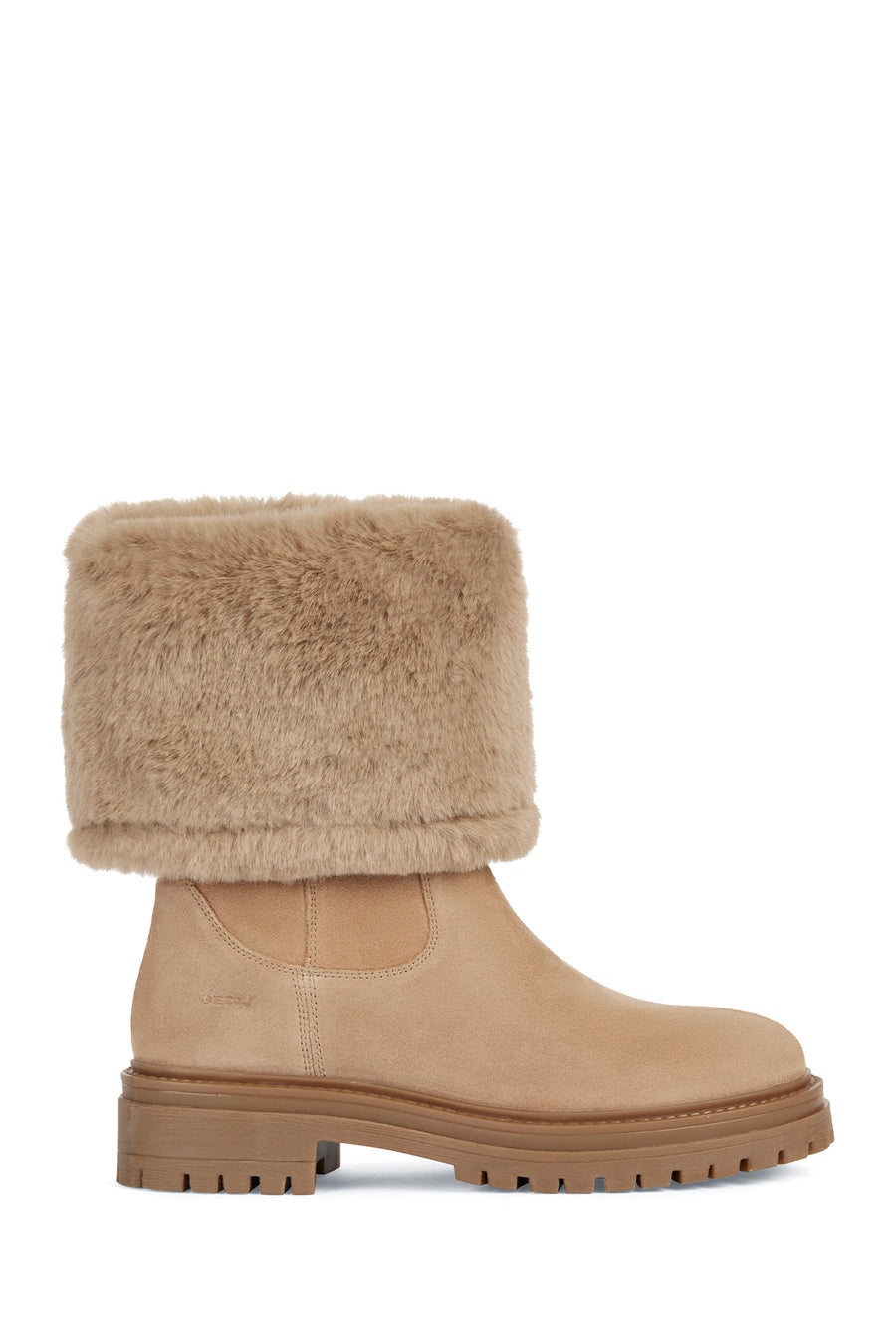 Geox Women's Beige Iridea Suede Boots D04HRM022BHCS65A | Derimod