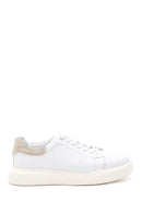 Men's White Leather Sneaker | Derimod