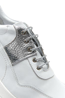 Women's Leather High Sole Sneaker | Derimod
