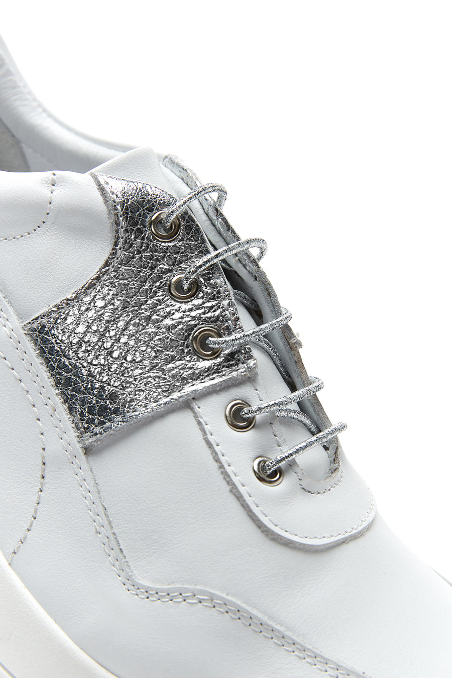 Women's Leather High Sole Sneaker