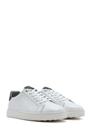 Men's White Lace-up Leather Sneaker | Derimod