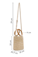 Women's Cream Straw Handbag | Derimod