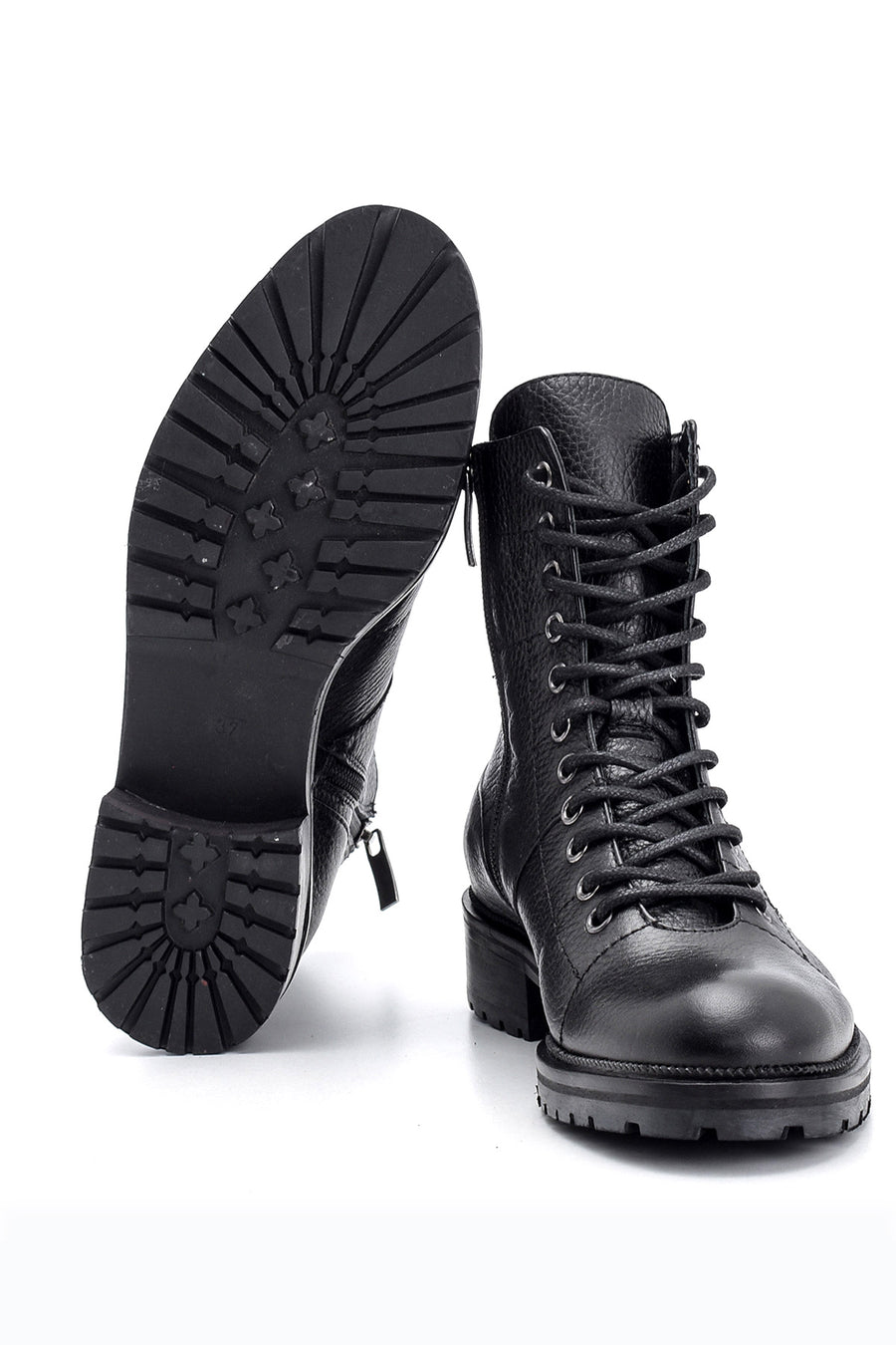 Women's Lace-Up Leather Boots