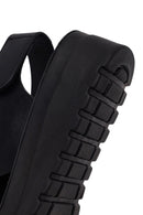 Woman Black Thick-Soled Sandal | Derimod