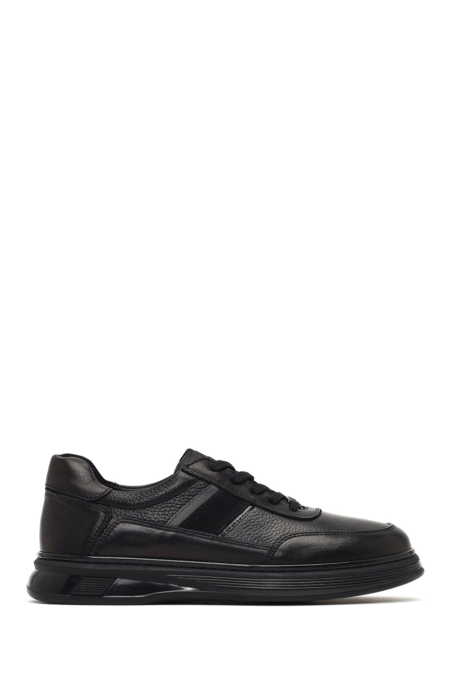 Men's Black Lace-Up Leather Casual Sneaker 25WFD677214 | Derimod