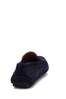 Erkek Lacivert Deri Süet Casual Loafer | Derimod