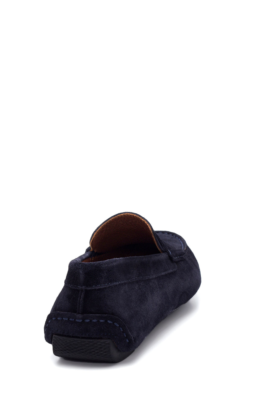 Erkek Lacivert Deri Süet Casual Loafer