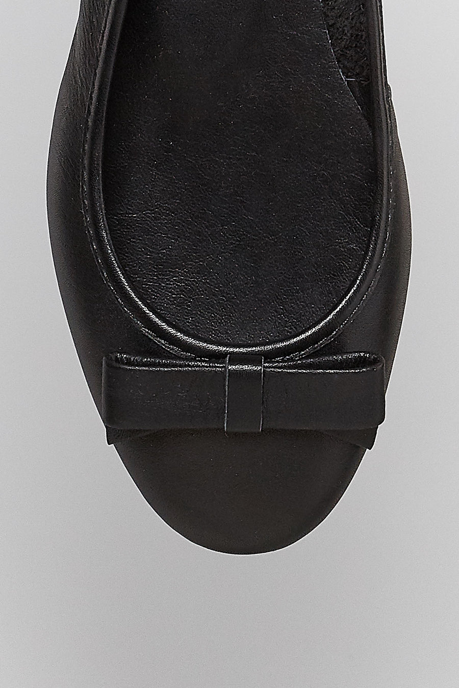 Women's Leather Ballerinas with Bow Detail