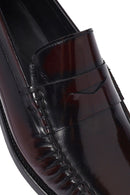 Men's Burgundy Leather Classic Loafer | Derimod