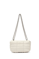 Women's Cream Long Strap Quilted Mini Crossbody Bag | Derimod