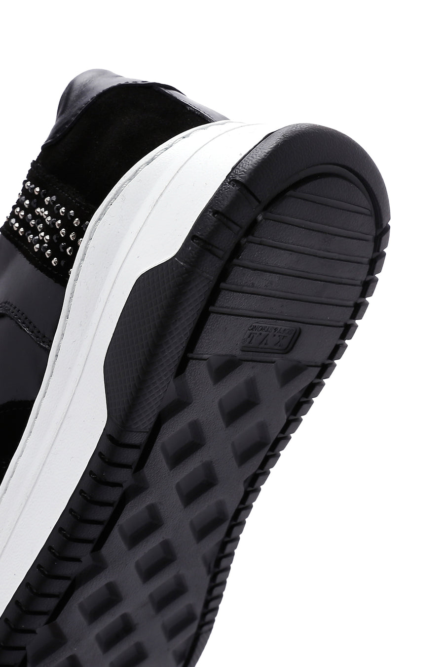 Women's Black Suede Leather Sneaker