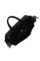 Women's Black Long Strap Suede Shoulder Bag with Accessories | Derimod