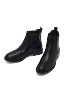 Women's Black Leather Chelsea Boot | Derimod