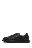 Women's Black Lace-up Leather Sneaker | Derimod
