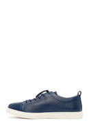 Erkek Lacivert Deri Sneaker | Derimod