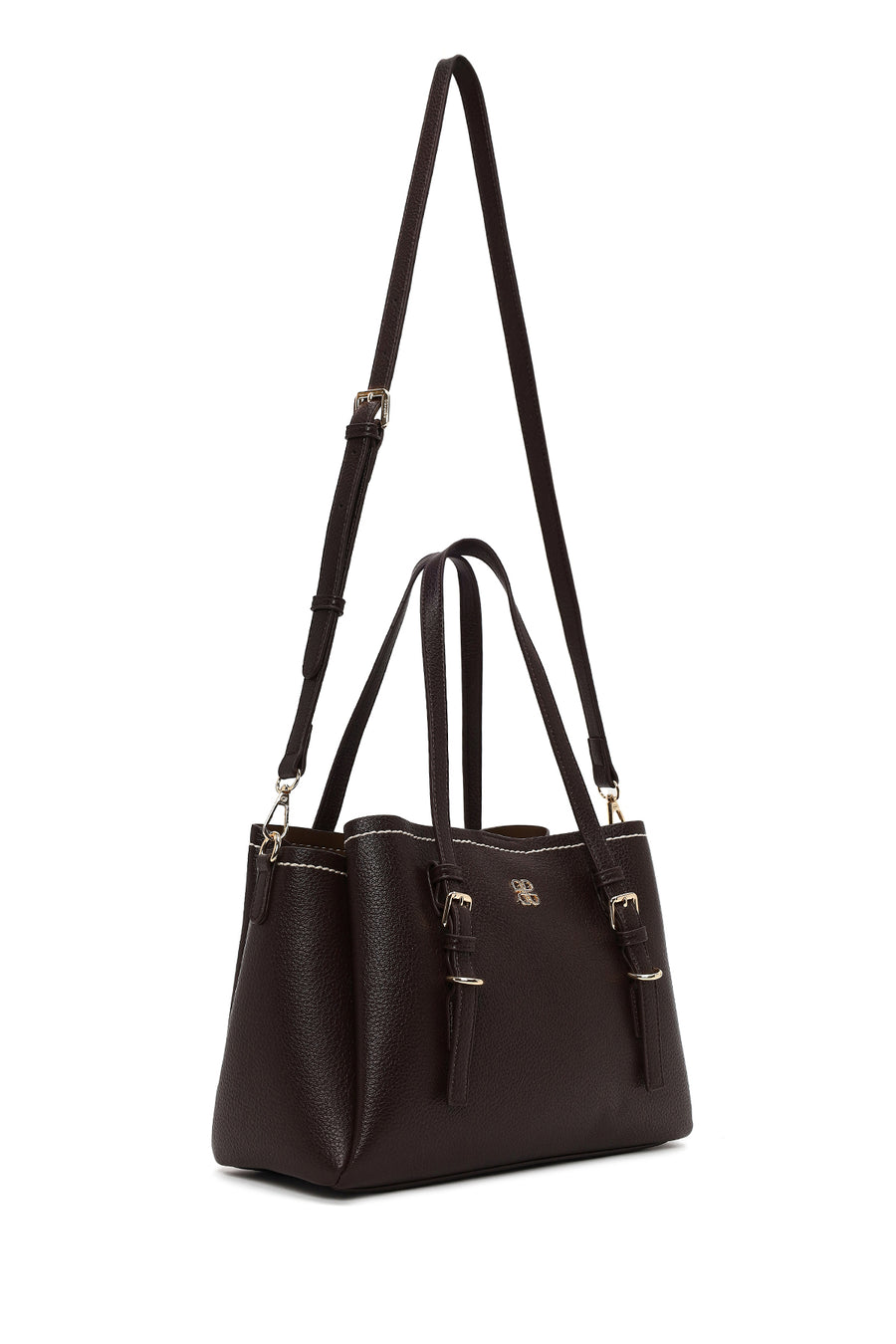 Woman Brown Long-Strap Shoulder Bag