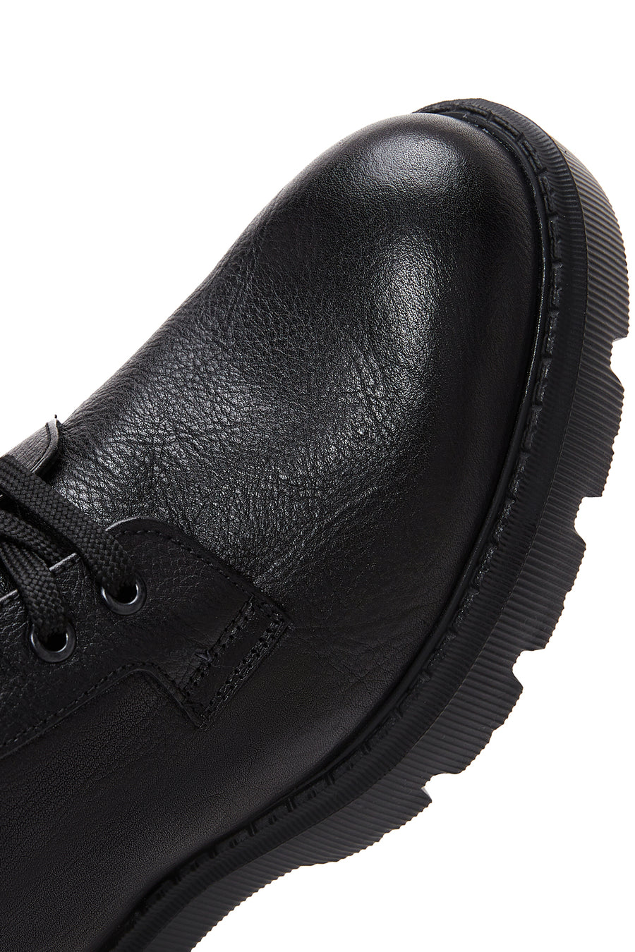 Men's Black Leather Boots Flat Boots