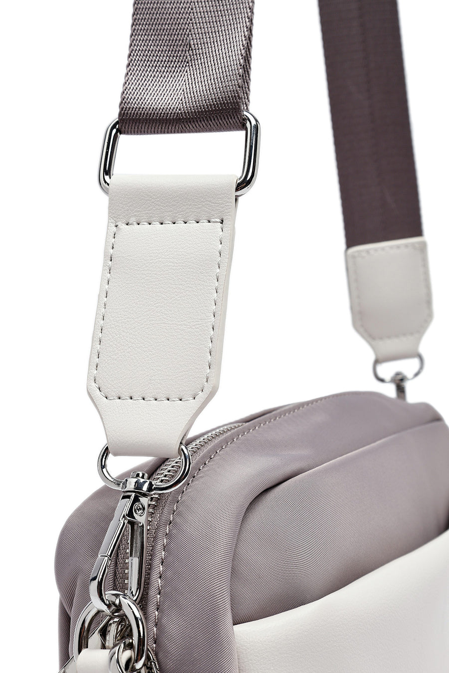 Women's White Accessory Detailed Crossbody Bag