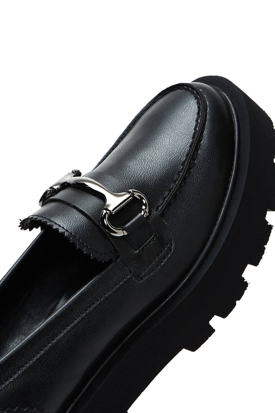 Women's Black Buckle Loafer