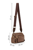 Woman Brown Fabric Mini Crossbody Bag | Derimod