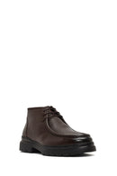 Men's Brown Lace-Up Leather Casual Boot | Derimod