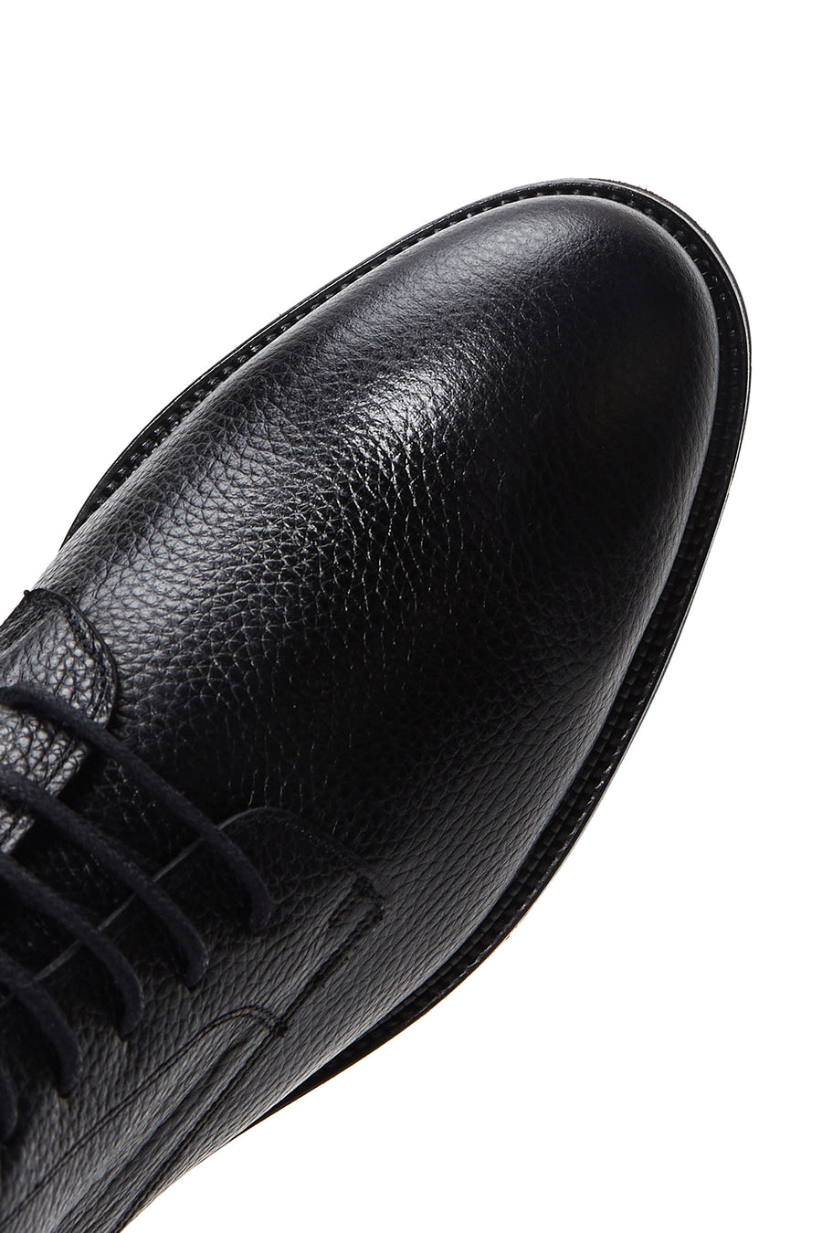 Men's Black Lace-Up Leather Zippered Casual Boots