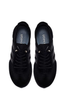 Woman Black Lace-Up Leather Sneaker | Derimod