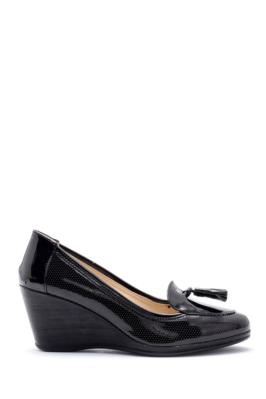 Women's Patent Leather Wedge Heeled Shoes 20SFE192316 | Derimod