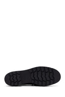 Women's Black Buckled Thick-Soled Masculine Loafer | Derimod