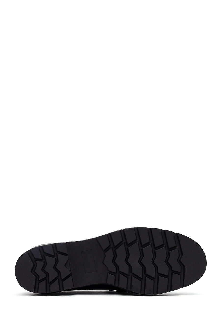 Women's Black Buckled Thick-Soled Masculine Loafer