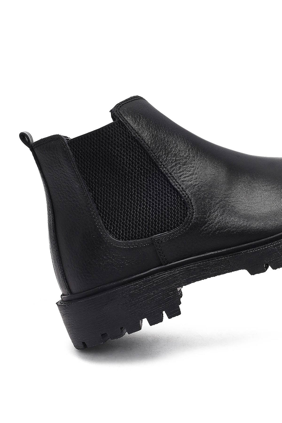 Male Black Leather Casual Chelsea Boots
