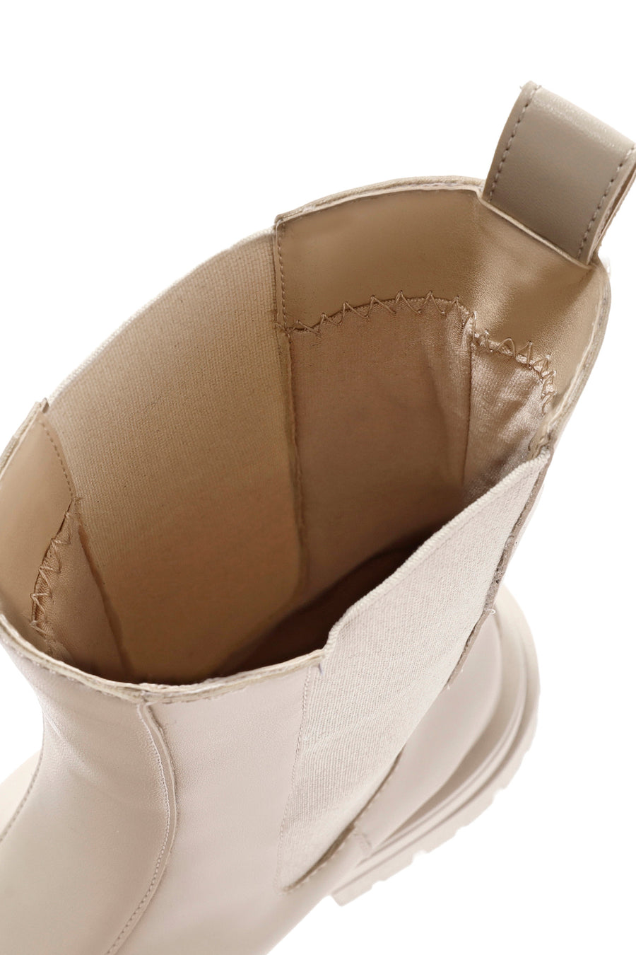 Women's Cream Chelsea Boots