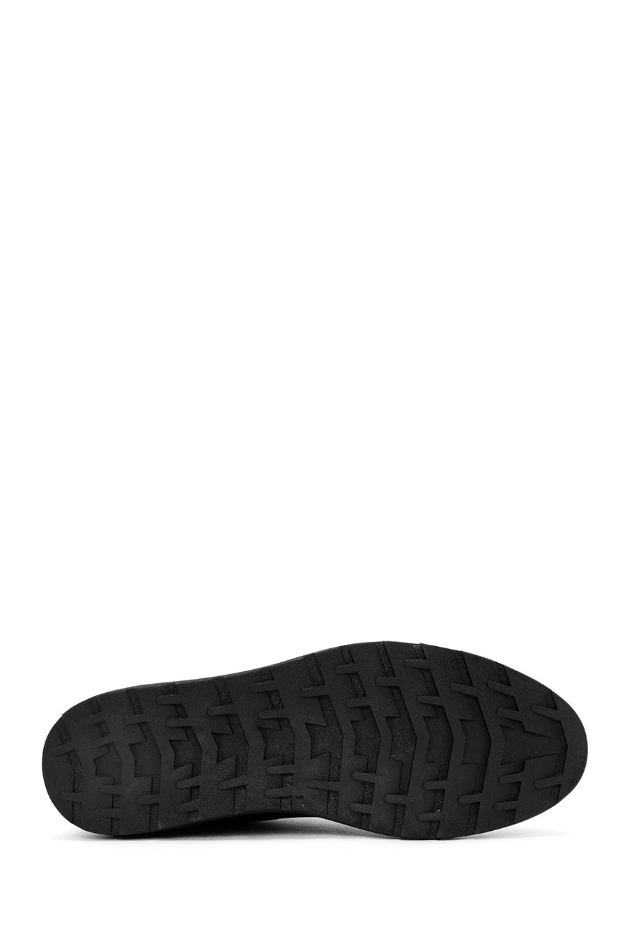 Erkek Siyah Bağcıklı Deri Sneaker