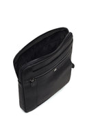Men's Black Long Strap Leather Shoulder Bag | Derimod
