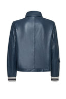 Fay Women's Gray Shirt Collar Suede Leather Jacket | Derimod