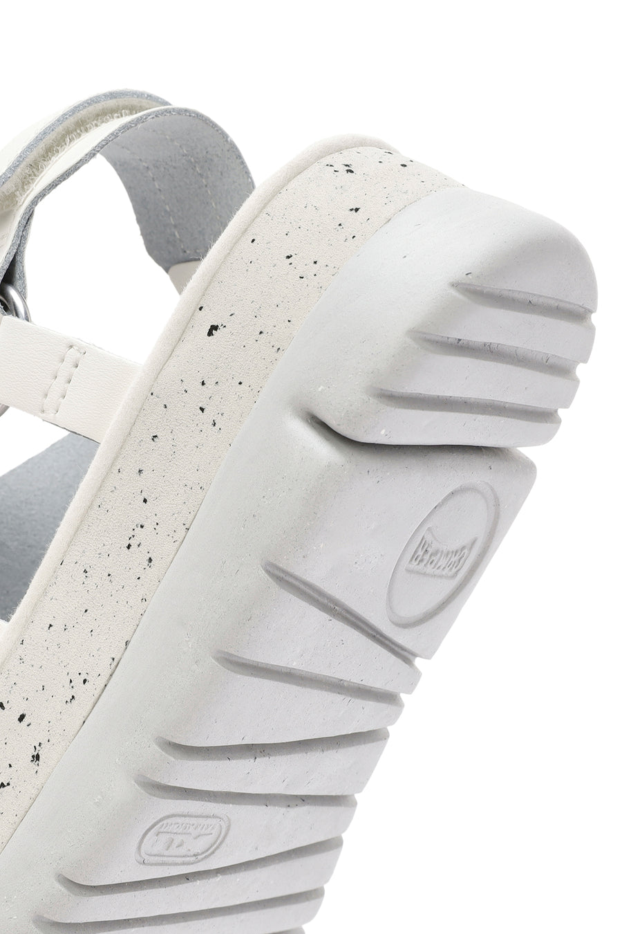 Camper Women's White Oruga Up Thick Soled Leather Sandals