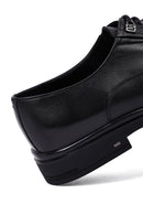 Derimod Fly Male Black Lace-Up Leather Casual Shoes | Derimod