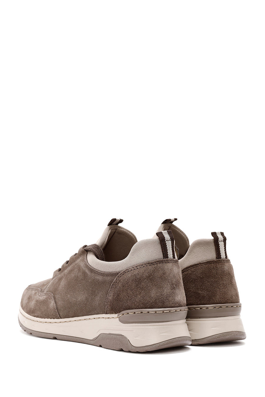 Kadın Vizon Bağcıklı Süet Deri Sneaker