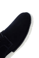 Men's Navy Blue Lace-up Leather Casual Shoes | Derimod