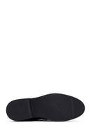 Male Black Leather Casual Loafers | Derimod